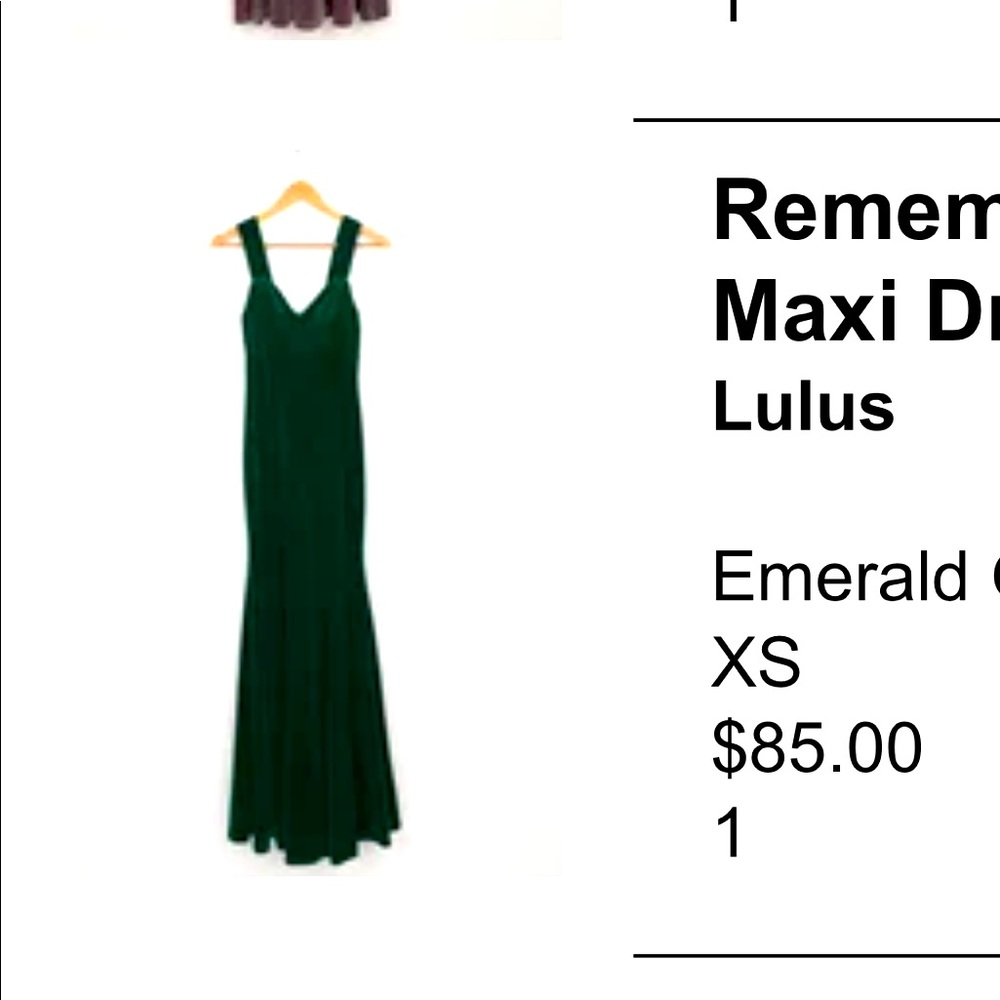 Lulu- Emerald green velvet maxi dress